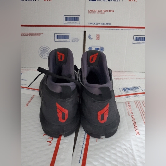 Adidas D Lillard Junior Basketball Shoes Sneakers Black 5 and a half - Picture 4 of 6